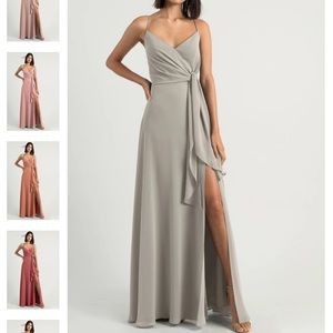 NWT Unaltered Jenny Yoo Amara Dress Earl Grey Sz 4